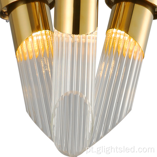 Candelabro de cristal LED para cabeceira de cabeceira do quarto